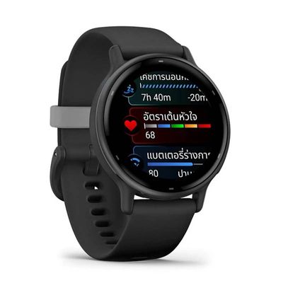 GARMIN Vivoactive 5 Music สมาร์ทวอทช์ (42.2mm., ตัวเรือนสีดำ, สายสีดำ)